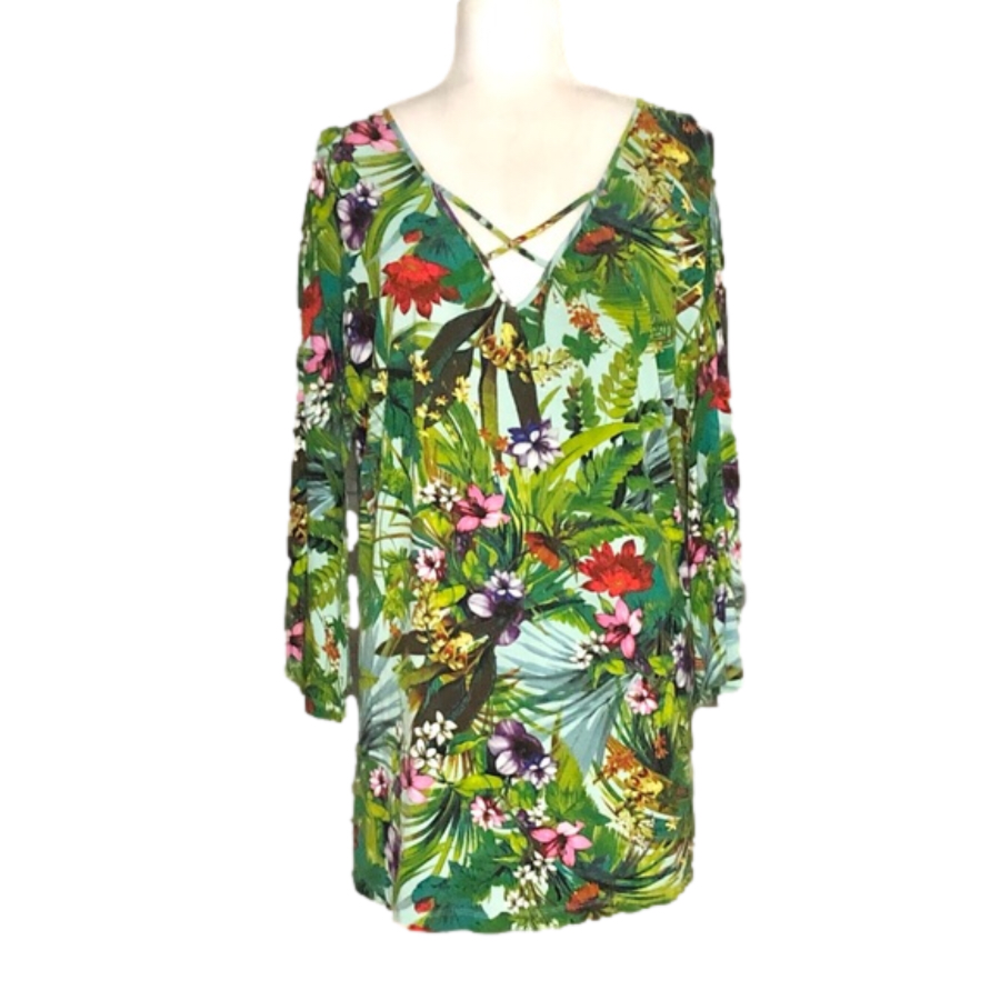 Cable & Gauge tropical tunic